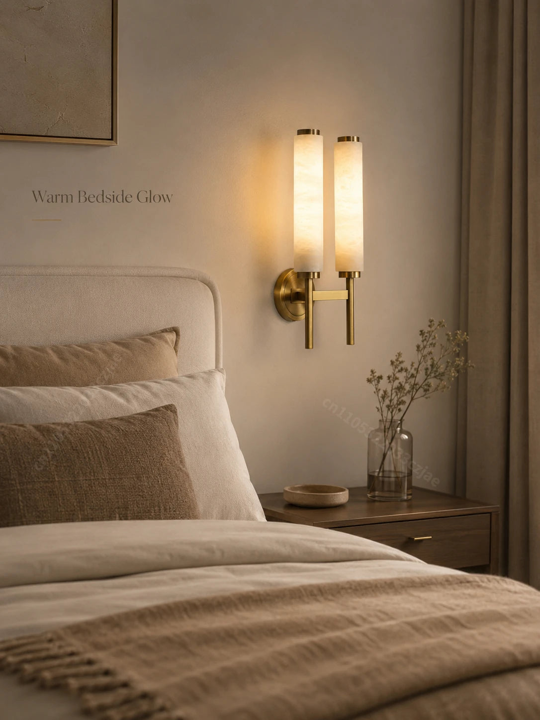Spanish Marble LED Wall Lamp Black Gold Copper Sconce Living Room Bedroom Bathroom Foyer TV Background Lighting Fixture