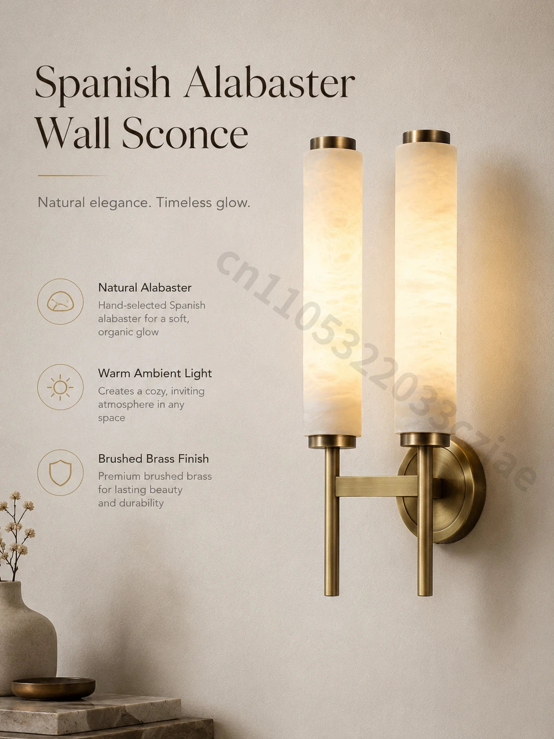 Spanish Marble LED Wall Lamp Black Gold Copper Sconce Living Room Bedroom Bathroom Foyer TV Background Lighting Fixture