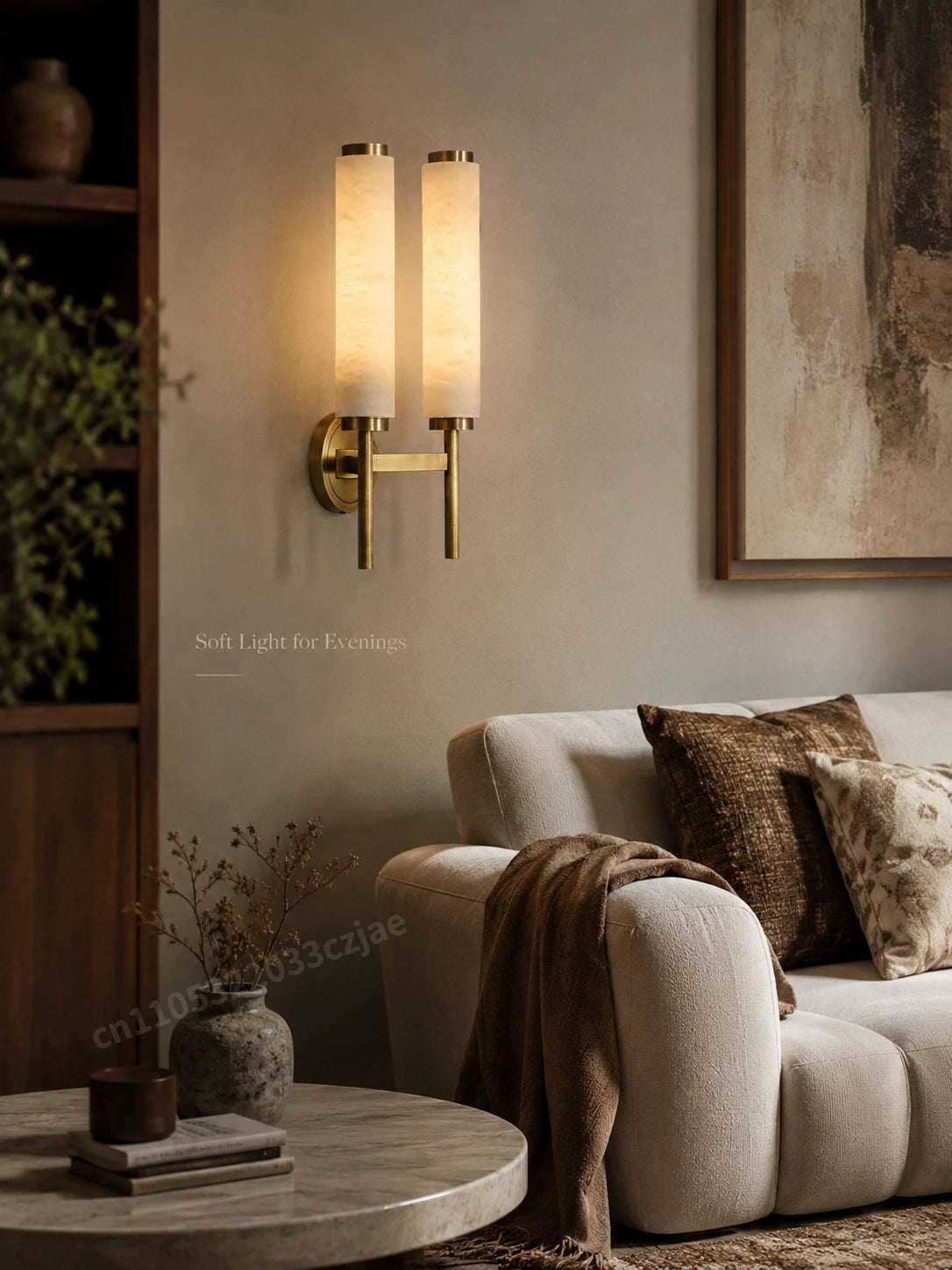 Spanish Marble LED Wall Lamp Black Gold Copper Sconce Living Room Bedroom Bathroom Foyer TV Background Lighting Fixture